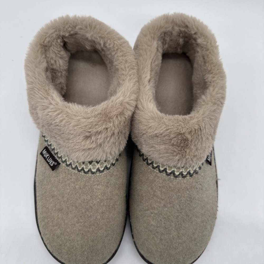 Muk Luks‎ Women's Slipper Shoes Faux Fur Lined 7-8 - Picture 3 of 10